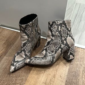 Marc Fisher Snake Skin Booties